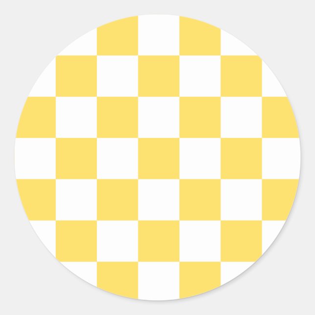 Adesivo Classic visual yellow checkerboard  (Frente)