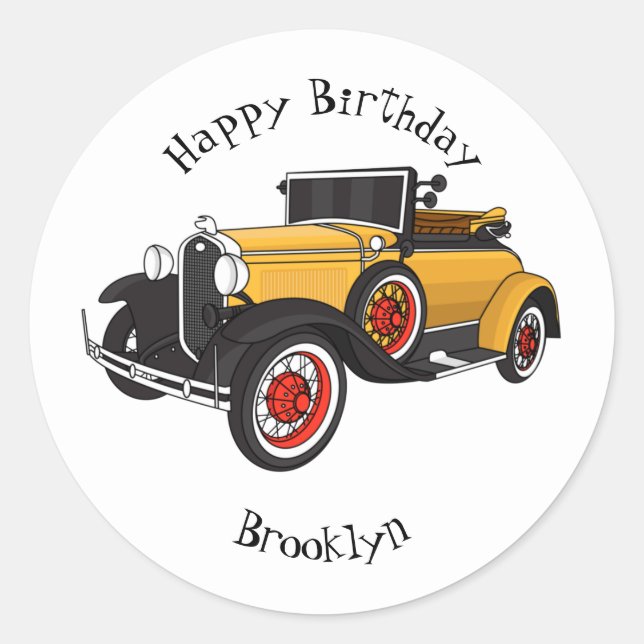 Adesivo Classic yellow car 1931 (Frente)