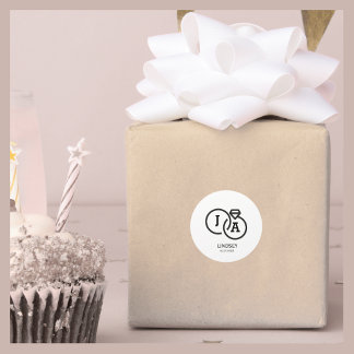 Adesivo Clássica de Casamento Moderno Minimalista Simples