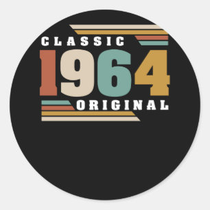 Adesivo Clássico 1964 Original 58º aniversário 58 anos