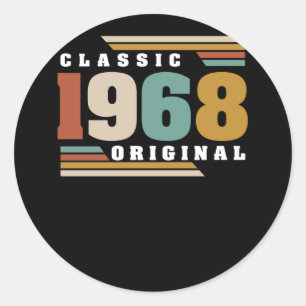 Adesivo Clássico 1968 Original 54º aniversário 54 anos