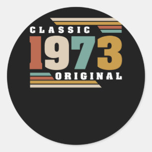 Adesivo Clássico 1973 Original 49º aniversário de 49 anos