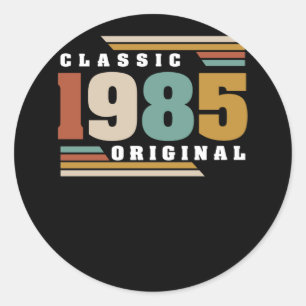 Adesivo Clássico 1985 Original 37º Aniversário 37 Anos