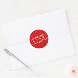 Adesivo Clássico Alegria: Festivo Vermelho Escrito Feliz N