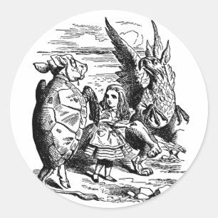 Adesivo Clássico Alice no País das Maravilhas, Grifo, Tart