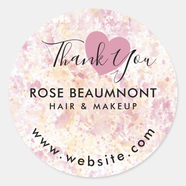 Adesivo Clássico Arredondado com Script de Água Mo (Frente)