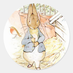 Adesivo Clássico Beatrix Potter Cute Bunny