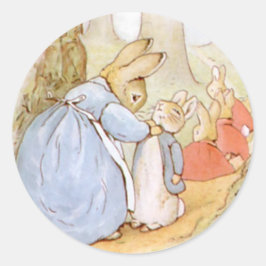Adesivo Clássico Beatrix Potter Cute Bunny