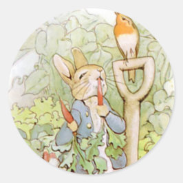 Adesivo Clássico Beatrix Potter Cute Bunny