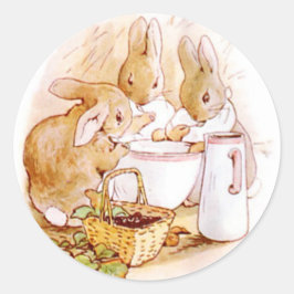 Adesivo Clássico Beatrix Potter Cute Bunny