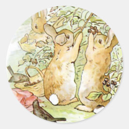 Adesivo Clássico Beatrix Potter Cute Bunny
