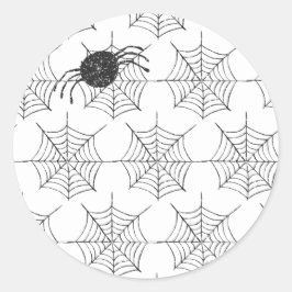 Adesivo Clássico Black White Spider Web Festa de Halloween