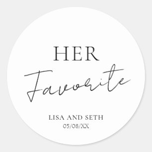 Adesivo Clássico Casamento Minimalista Favorito