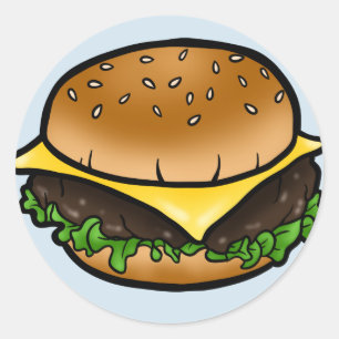 Adesivo Clássico Cheeseburger Lover Sticker