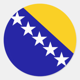adesivo clássico circular bosnia emblem