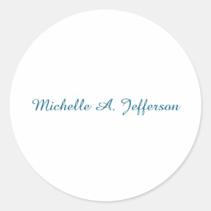 Adesivo Clássico Creative Trendy White Ocean Blue