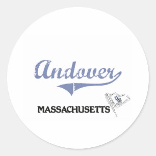 Adesivo Clássico da cidade de Andover Massachusetts