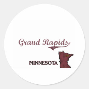 Adesivo Clássico da cidade de Grand Rapids Minnesota