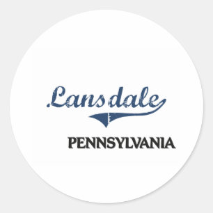 Adesivo Clássico da cidade de Lansdale Pensilvânia