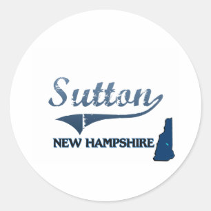 Adesivo Clássico da cidade de Sutton New Hampshire