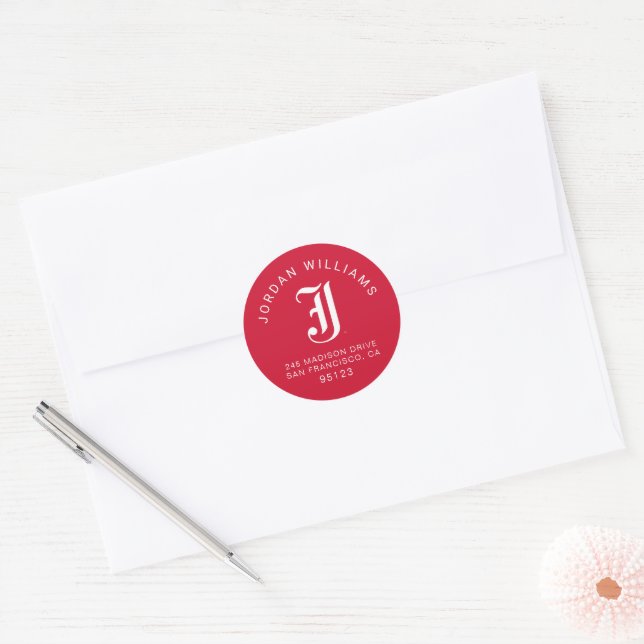 Adesivo Clássico da Jacksonville State University Letra JS (Envelope)