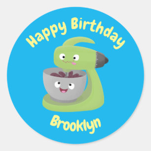 Adesivo Clássico de animação de eletrodoméstico