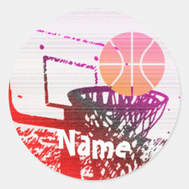 Adesivo clássico de basquetebol