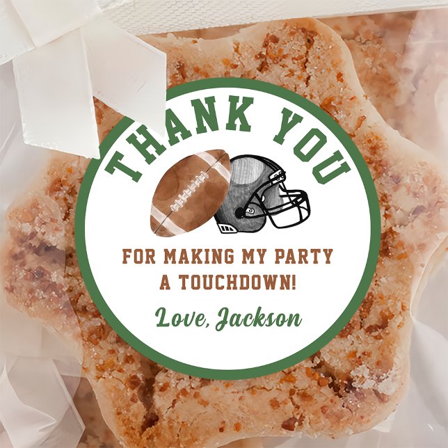 Adesivo clássico de Festa de aniversário de futebo (Criador carregado)