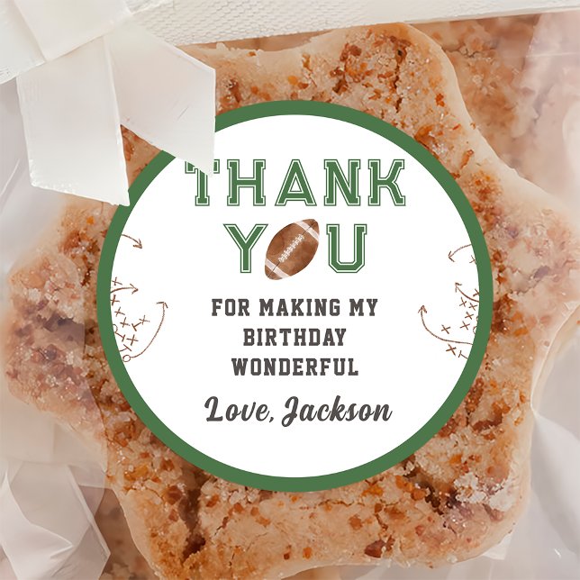 Adesivo clássico de Festa de aniversário de futebo (Criador carregado)