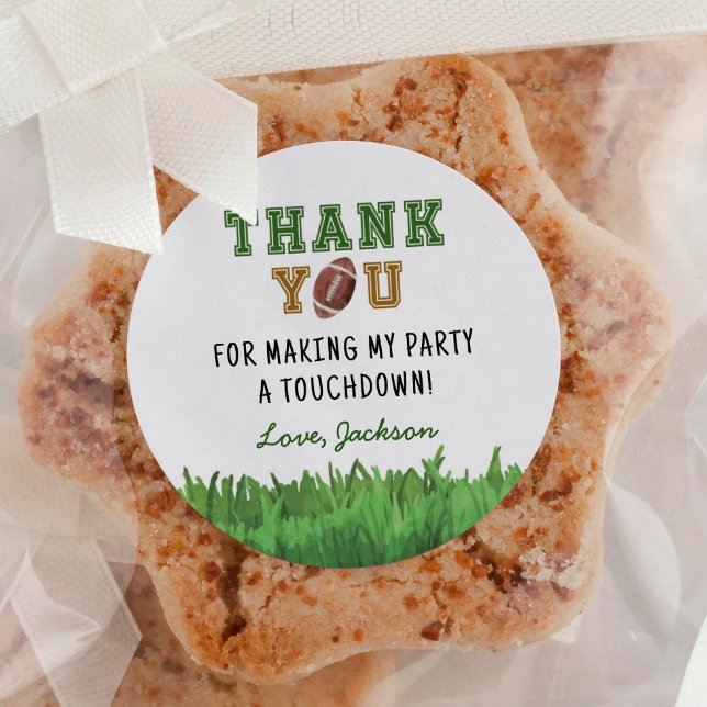 Adesivo clássico de Festa de aniversário de futebo (Criador carregado)