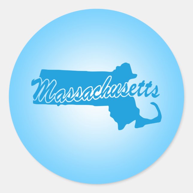 Adesivo Clássico de Massachusetts do Estado (Frente)