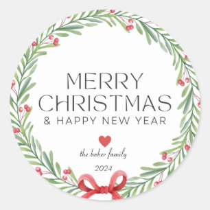 Adesivo Clássico de Natal Moderno Colorido