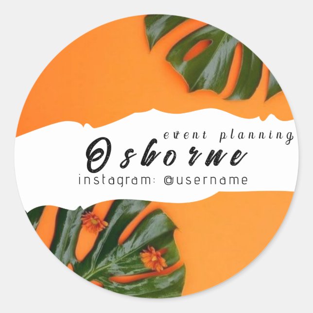 Adesivo Clássico de Redonda do Planejamento de Eventos (Frente)