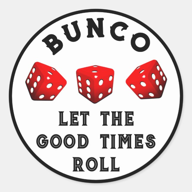 Adesivo Clássico de Rodada Noturna do Jogo de Bunc (Frente)
