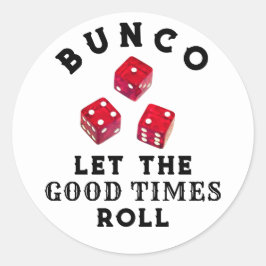 Adesivo Clássico de Rodada Noturna do Jogo de Bunc