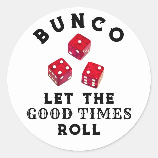 Adesivo Clássico de Rodada Noturna do Jogo de Bunc (Frente)
