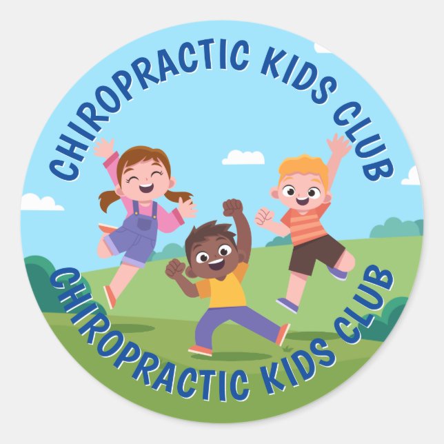 Adesivo clássico do Chiropractic Kids Club (Frente)