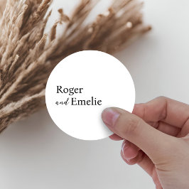 Adesivo Clássico Elegante de Casamento de Script