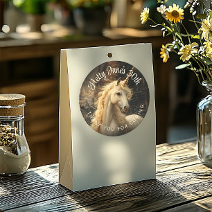 Adesivo Clássico Envelope Fantasia Floresta Unicórnio Vint