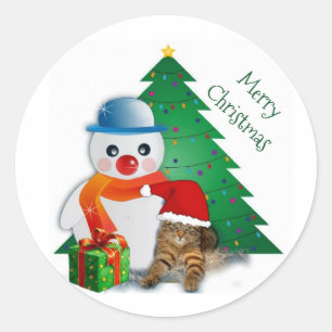 Adesivo Clássico Feliz Natal Personalizável