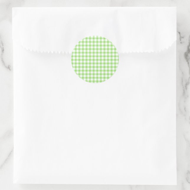 Adesivo Clássico Gingham Primavera Verde (Bolsa)
