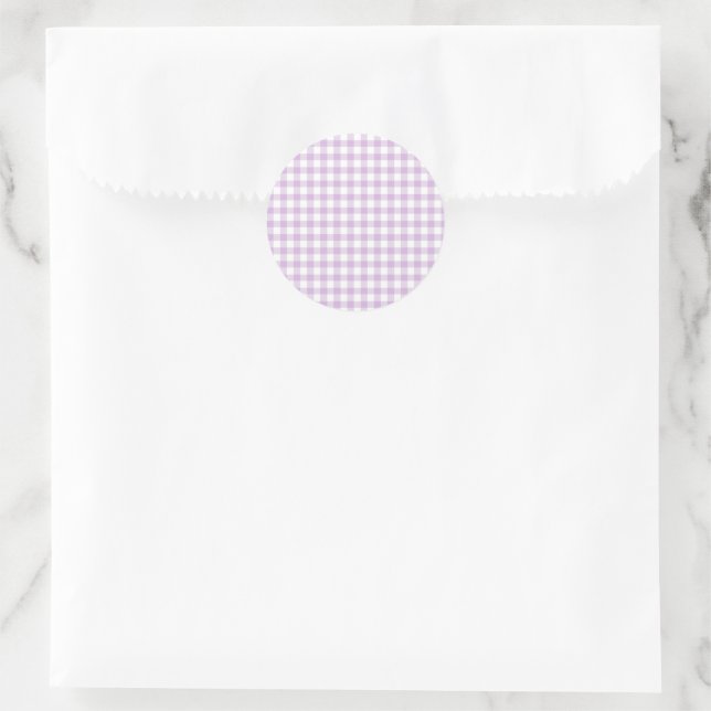 Adesivo Clássico Gingham Soft Lilac (Bolsa)
