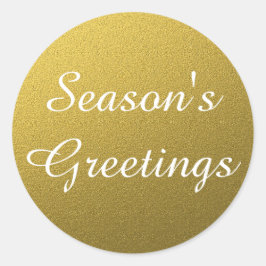 Adesivo Clássico Gold Foil Seasons Saudações Natal