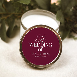 Adesivo Clássico Luxo   Casamento Burgundy Elegante
