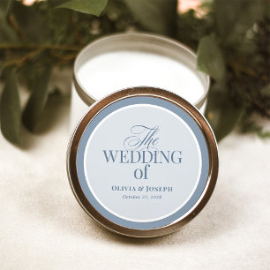Adesivo Clássico Luxo   Casamento Elegante em Azul Poeiren