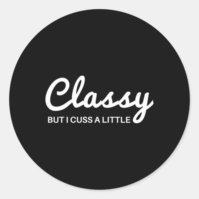 Adesivo Clássico, Mas Eu Cusco Um Pouco (Frente)