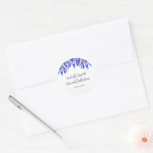 Adesivo Clássico Moderno Íris Floral Azul Real Casamento C