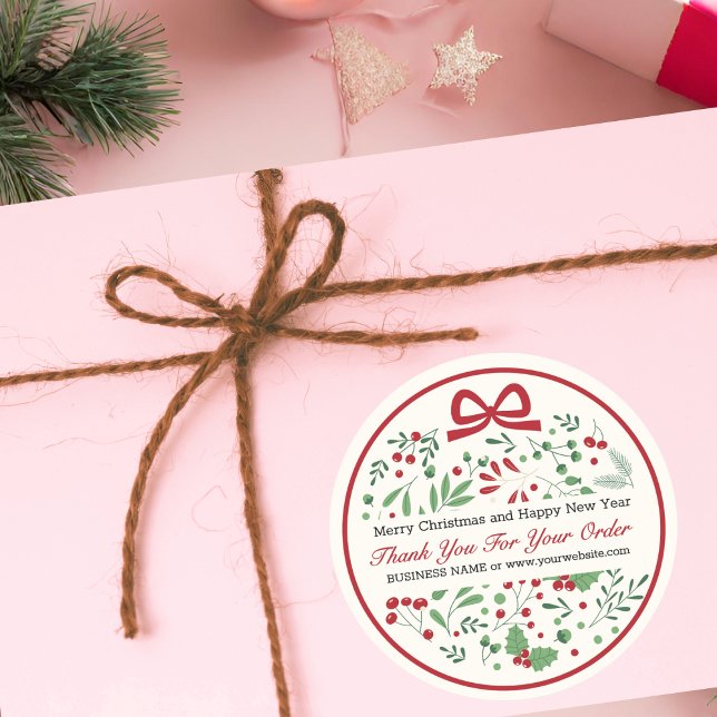 Adesivo Clássico Moderno Vintage Vermelho Verde Floral (Criador carregado)