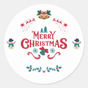 Adesivo Clássico Natal Reno Papai Noel