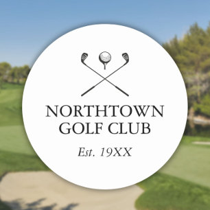 Adesivo Clássico Nome do Clube de Golfe
